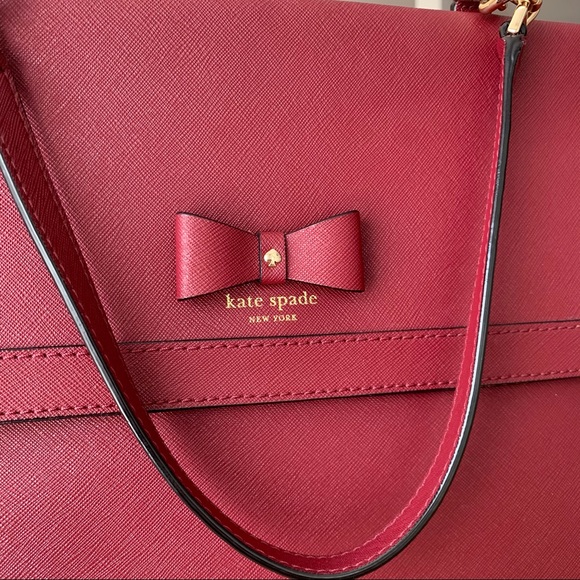Kate Spade double zip shoulder bag with bow - Picture 5 of 14